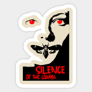 Silence of the lambs t-shirt Sticker